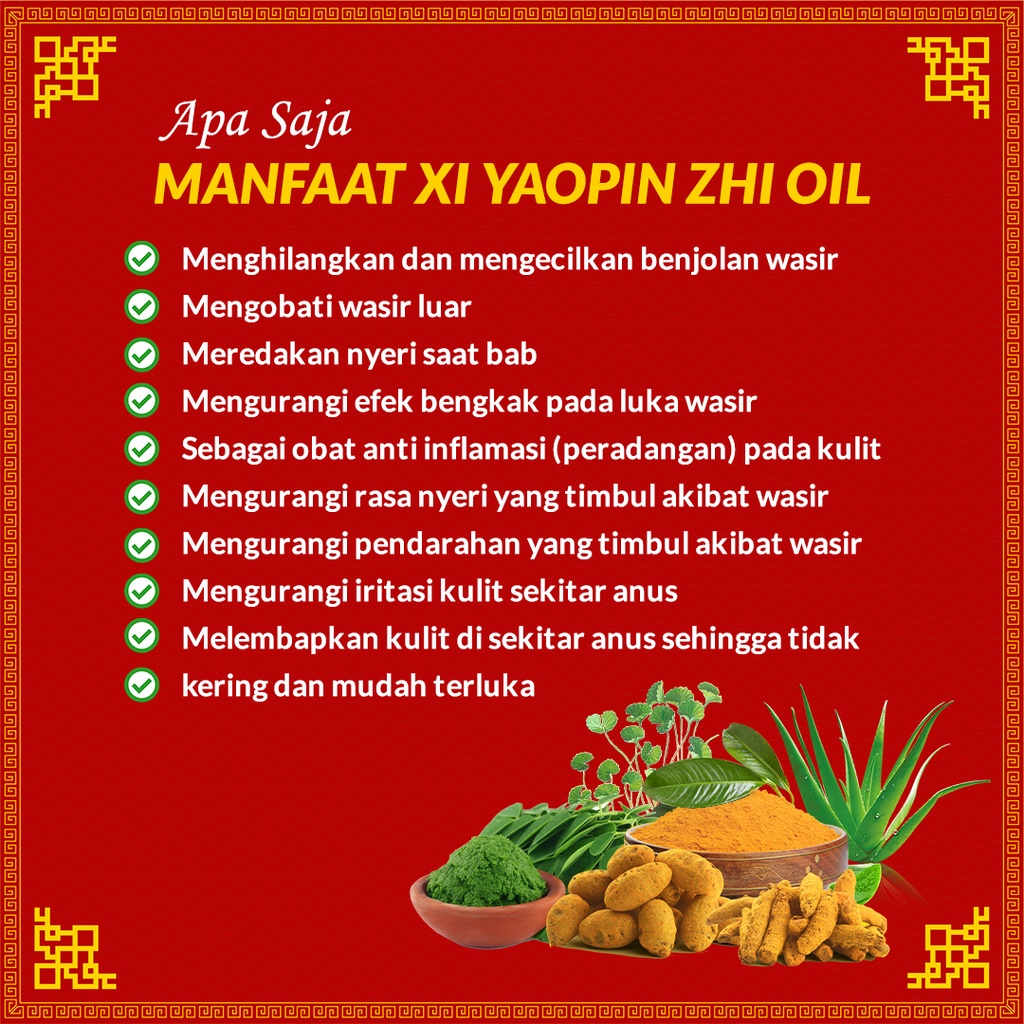 XI YAOIPIN ZHI OIL Hemat Isi 3 Obat Luar  Ambeien/Ambeiyen Herbal China BPOM