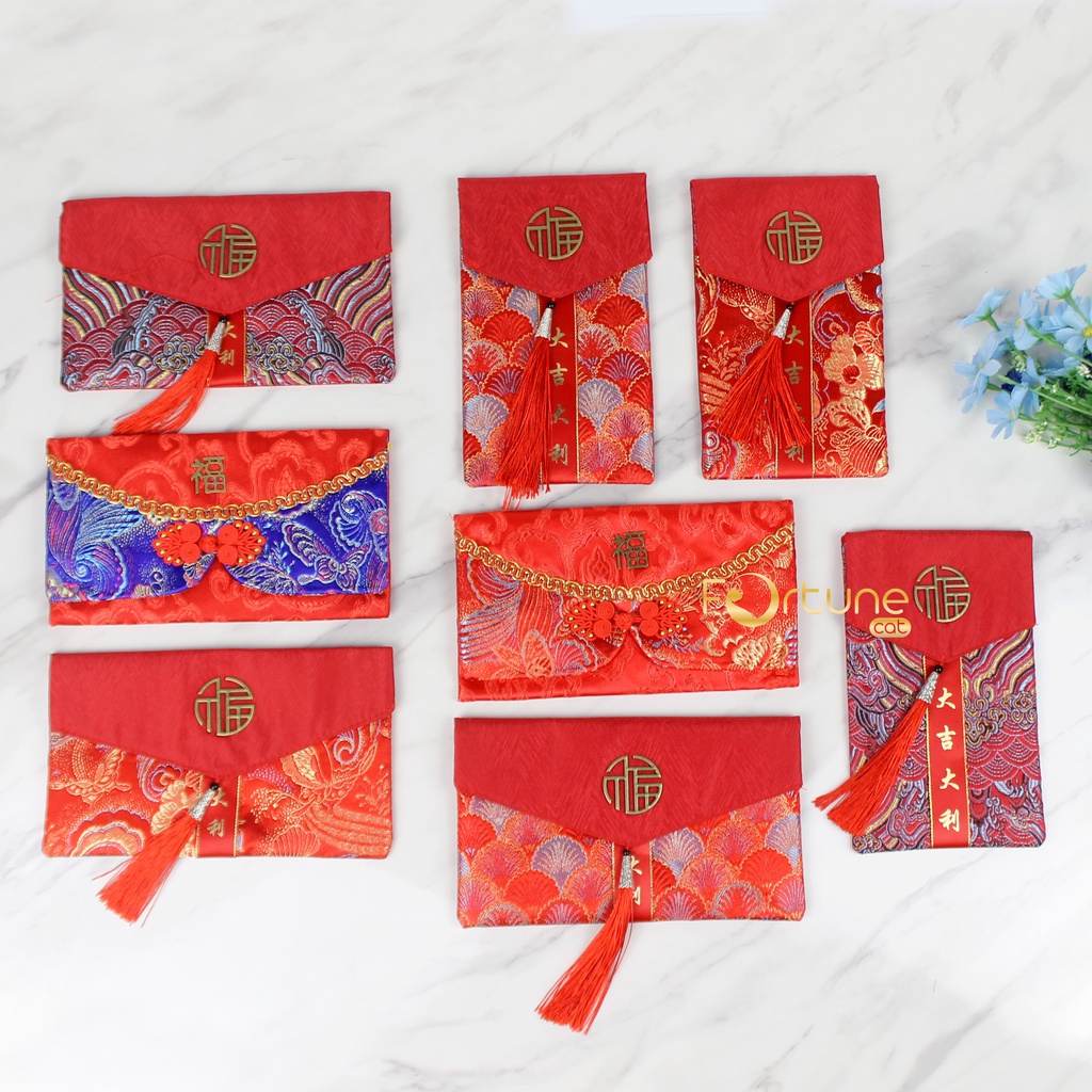 

Angpao Imlek 2025 Fu Kain Chinese New Year Hong Bao Red Envelope Motif Tulisan Pita Terbaru