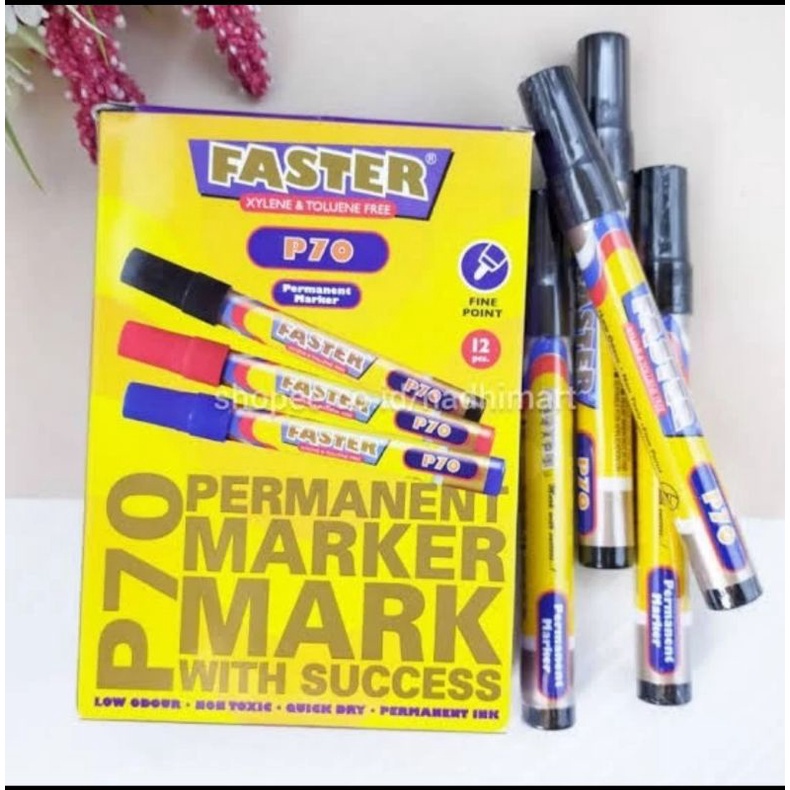 

Spidol Faster Permanent p70 hitam /lusin