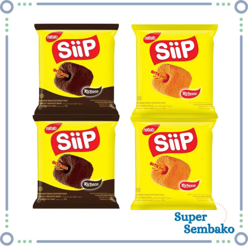 SNACK RICHEESE NABATI SIIP SIP BITES KEJU CHEESE COKLAT 26g RENCENG ISI 5 BUNGKUS