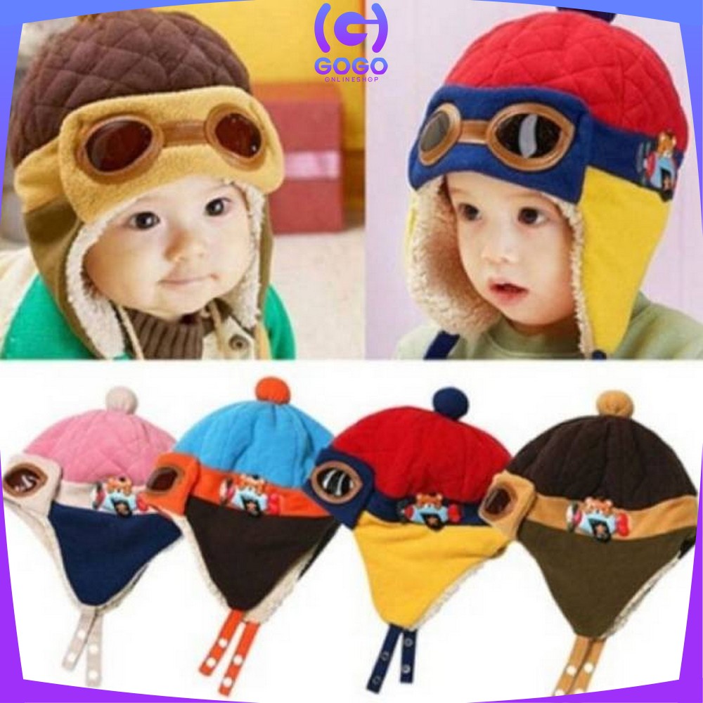 GOGO-P16 P23-30 Topi Kupluk Bayi Pompom Topi Anak Bucket Rajut Topi Korea Bunny Hat / Pilot / Unicorn