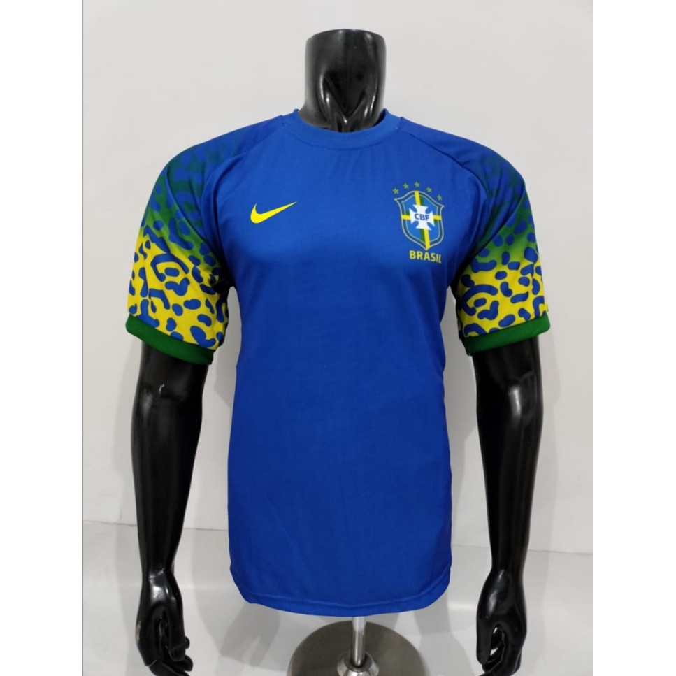 Jual KAOS JERSEY SEPAK BOLA BRAZIL AWAY-JERSEY BRAZIL FIFA WORLD CUP ...