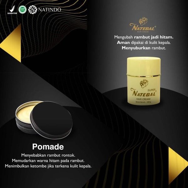 ❤artemis.shop❤ Natebal Hair Cream 100gr Super penghitam rambut