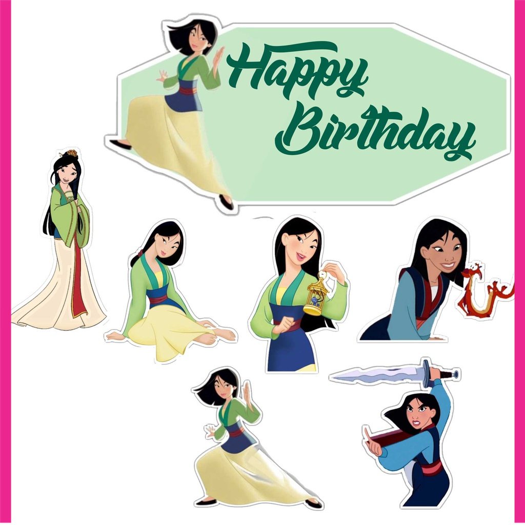 

BIGBAG TOPPER CAKE ULANG TAHUN / HIASAN KUE MULAN
