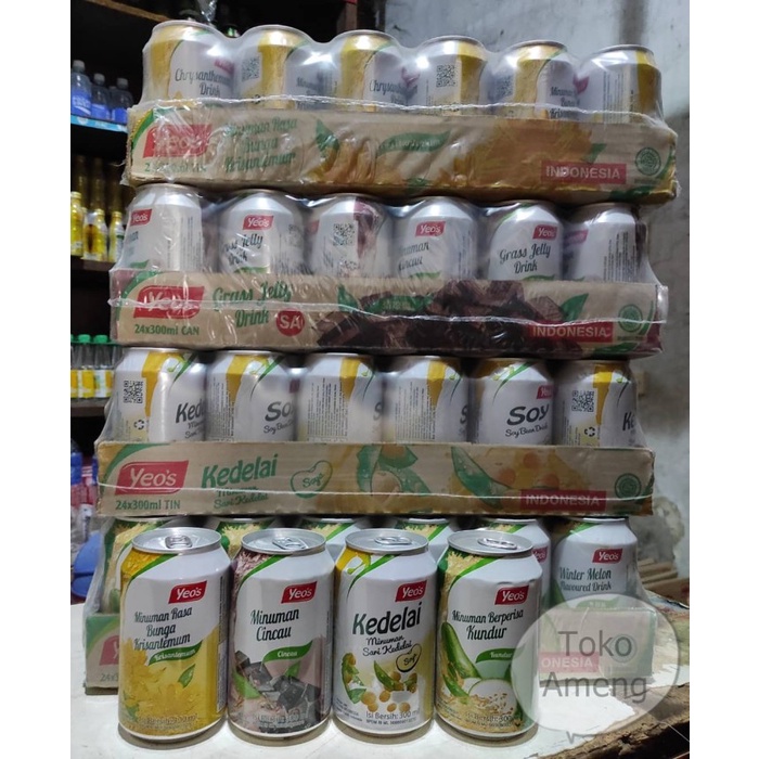 

NEW Yeos Cincau, Chrysantemum, Kundur, Kedelai kaleng 300ml - 1DUS(24 pcs) - cincau