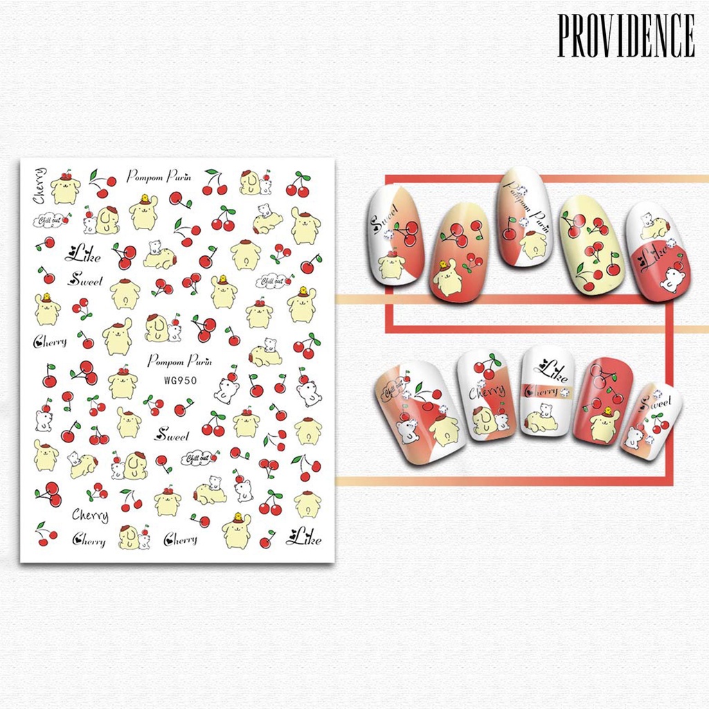 Providence Stiker Kuku Motif Kartun Anime Untuk Nail Art DIY