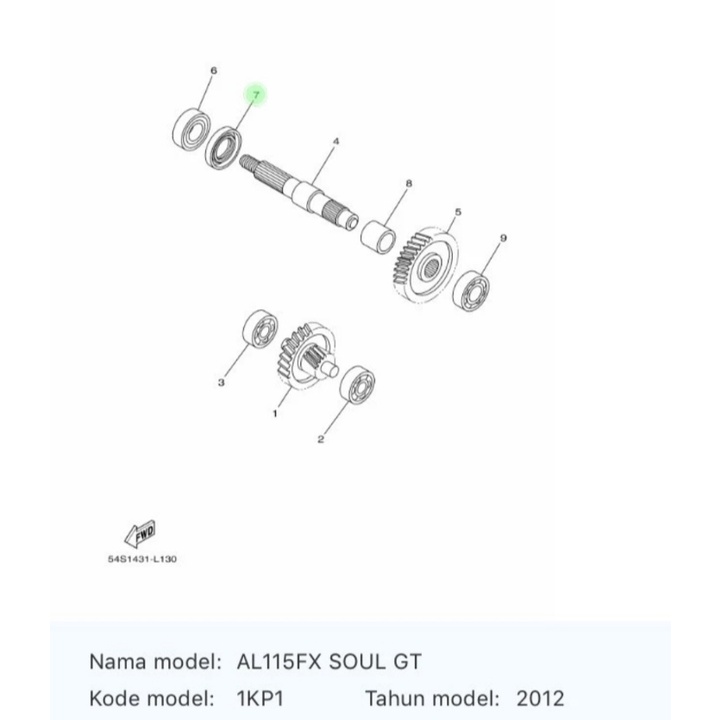 Karet Seal As Roda Belakang Soul Gt 93102-26811