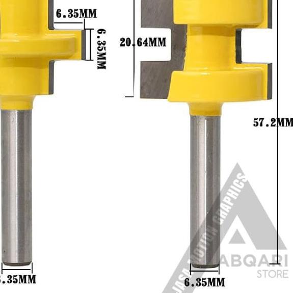 tenon mortise / mata profil penyambung kayu / router bit