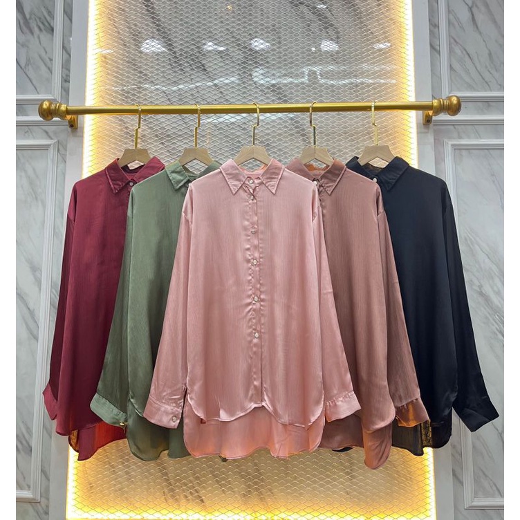 tiga lolly silk shirt-kemeja wanita-kemeja satin-kemeja wanita-kemeja oversize-kemeja jumbo-kemeja p