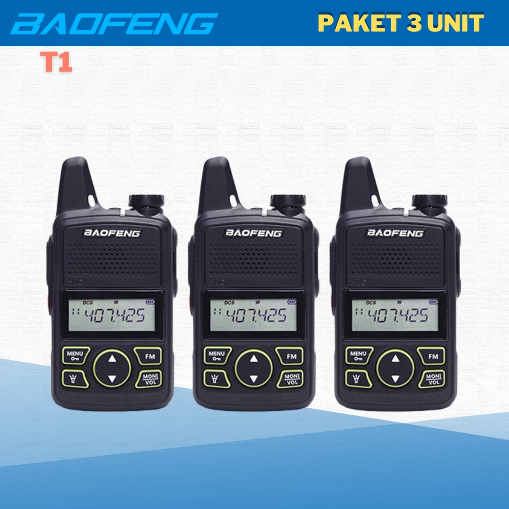 Jual Paket 3 Unit HT Handy Talky Bofeng BF T1 Mini Singleband / Radio ...