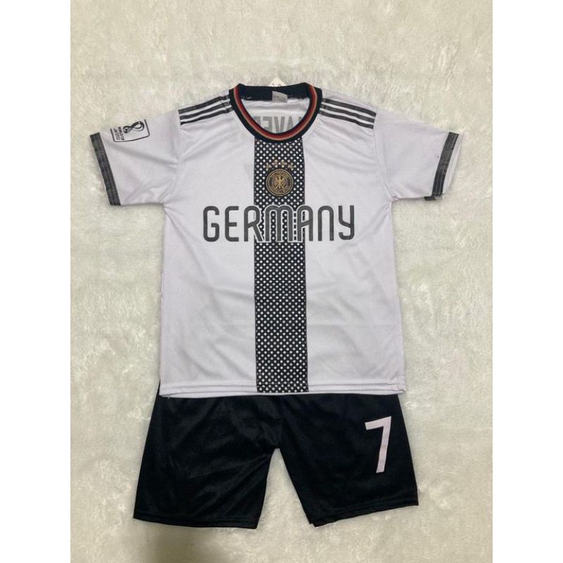 Jersey kids germany white black piala dunia anak world cup 2022