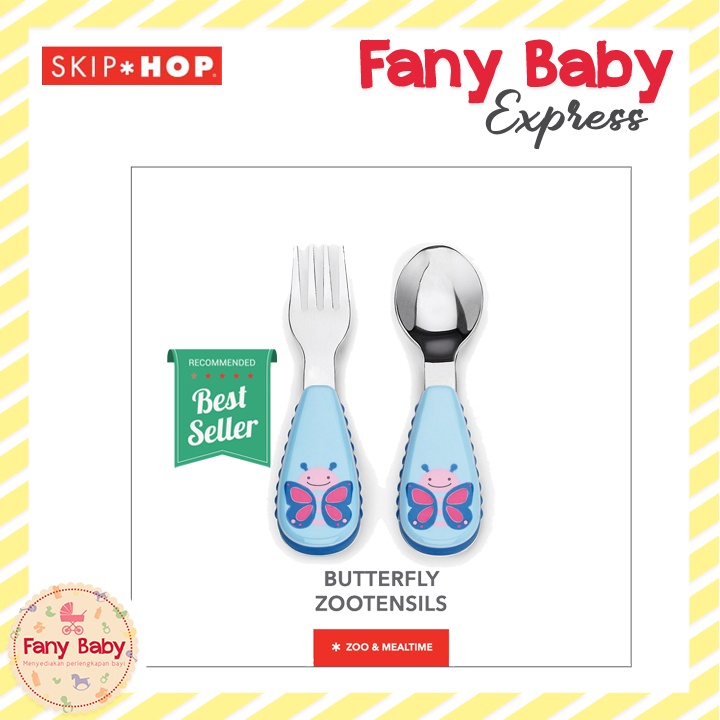 SKIP HOP ZOO UTENSILS FORK &amp; SPOON SET