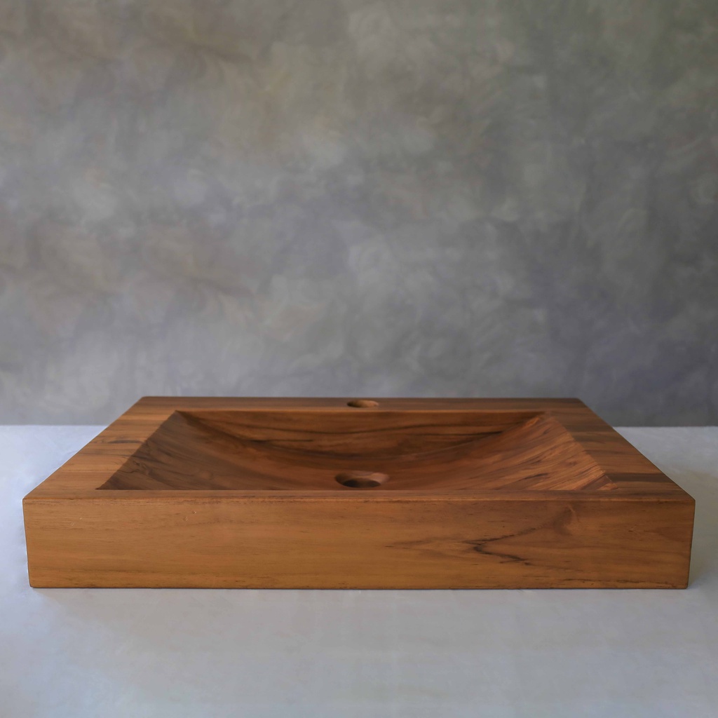 Wastafel Kayu Jati / Wastafel Cuci Tangan / Wastafel Kotak (SRS-006-NT)