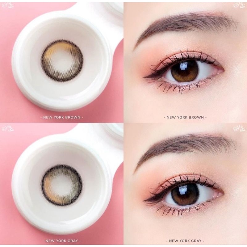 SOFTLENS FILTER NEWYORK GRAY GREY NORMAL BEDA MINUS  s.d -10.00 SOFLEN PREMIUM made in Korea