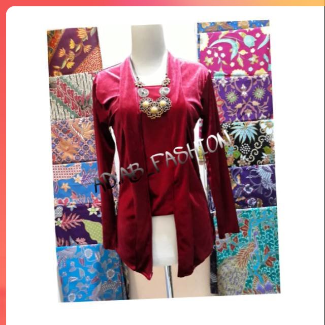 Kebaya bludru kutu baru Kebaya Bludru