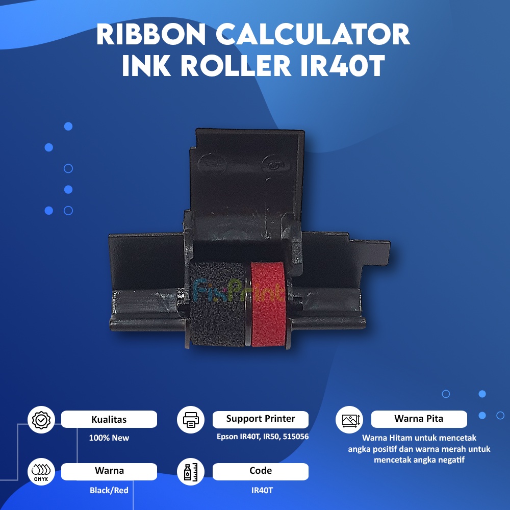 Ribbon Calculator Ink Roller IR40T Black Red Compatible  K-Sio HR-110