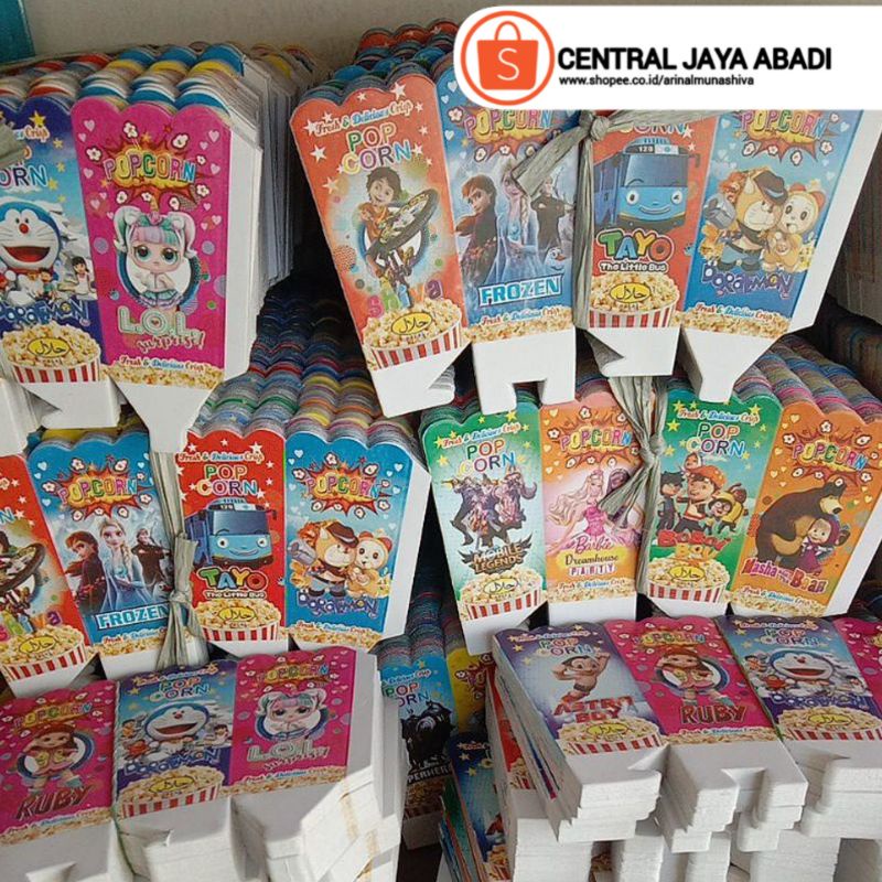 

150 LEMBAR KERTAS POPCORN 9 × 5 KUALITAS TERBAIK | DUS POPCORN BERKUALITAS | KOTAK POPCORN DESAIN BARU SERI TERBARU