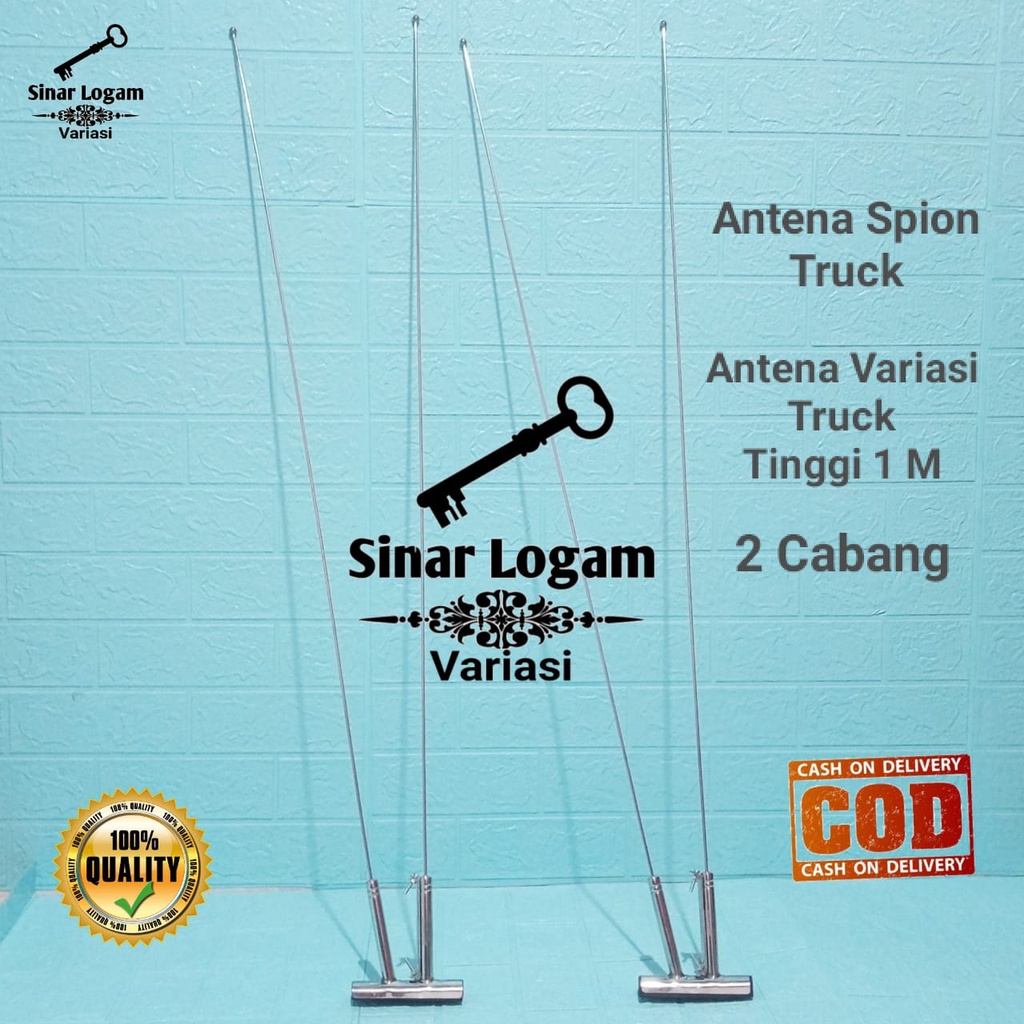 Variasi antena spion Truck / Mobil / Antena Cabang 2 dan 3 / Antena Toppers 1 METER Antena Radio Ant