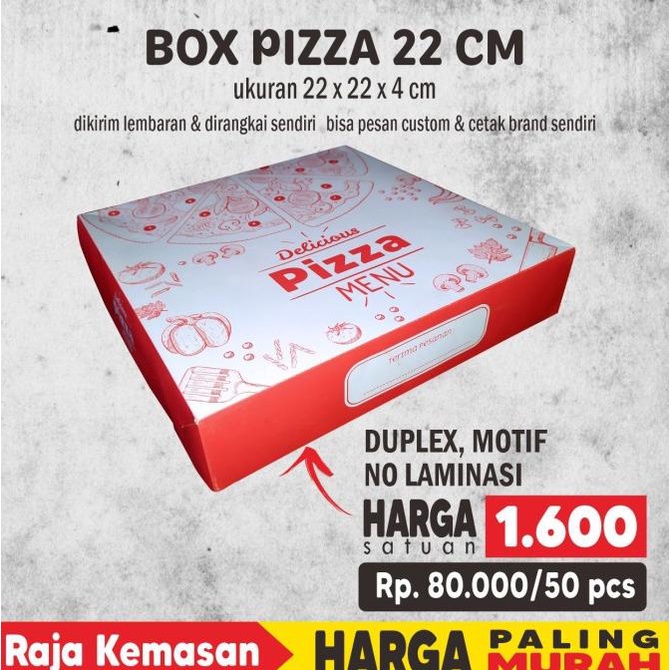 

BOX PIZZA, DUS PIZZA, KARDUS PIZZA, PIZZA BOX UKURAN 22CM