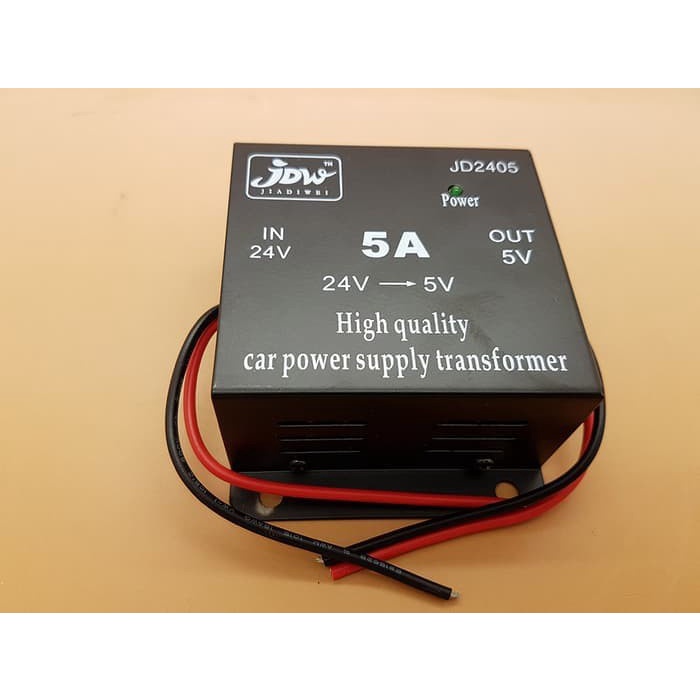 Car Power Supply Transformer Stepdown 24v To 5v 5a Converter awet