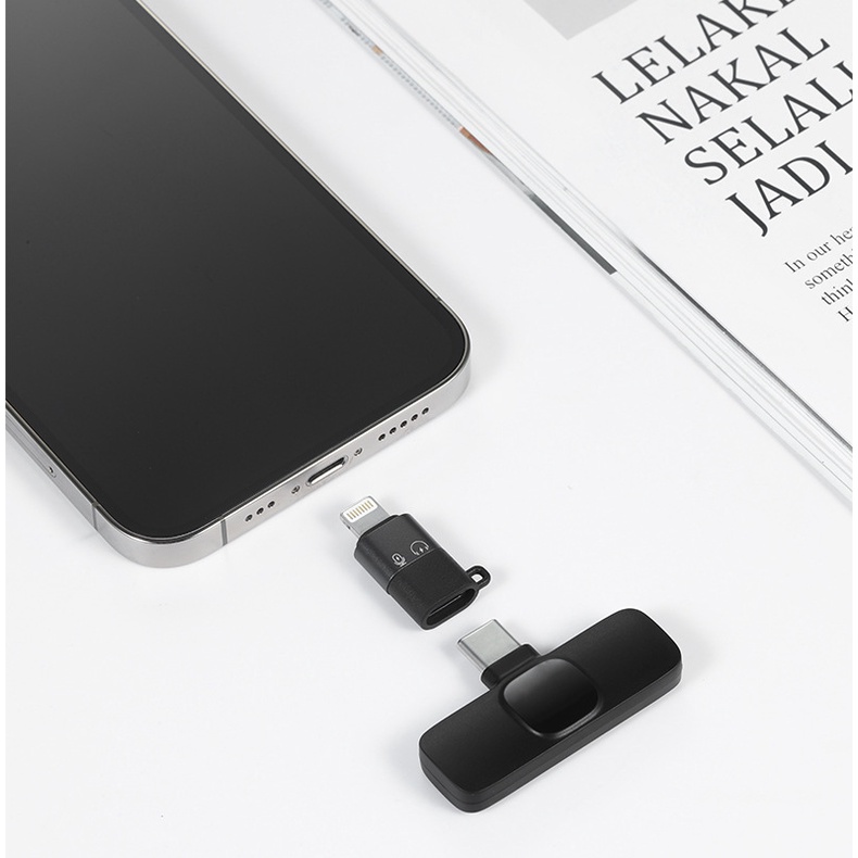 Mic Wireless Smartphone Clip On Vlog Lavalier Microphone Wireless Mic Bluetooth Youtuber Tiktokers