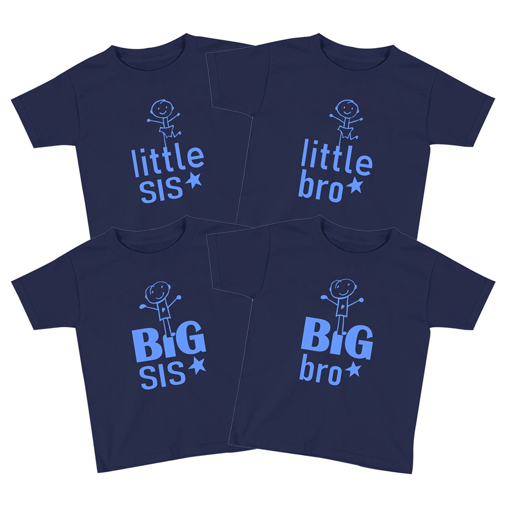 Kaos Couple Kaos Anak Sibling tee Series Family Couple Human Manusia Distro 1-10 Tahun Laki Laki Perempuan Unisex kaos bro sis kaos brother sister Lil Sister Big Sister Lil Brother Big Brother Family Couple - Kaos Polos Senja