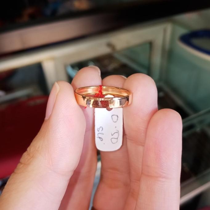 Cincin Polos Cincin Pria Cincin Tunangan Pria Cincin Emas Asli Murah