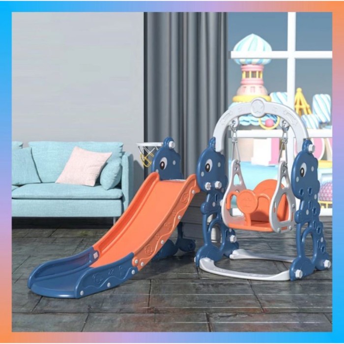 Outdoor Terlaris Perosotan Anak 3In1 / Perosotan 2In1 Perosotan Dan Ayunan