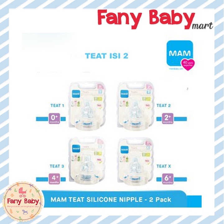 MAM TEAT ISI 2 - DOT UNTUK BOTOL MAM