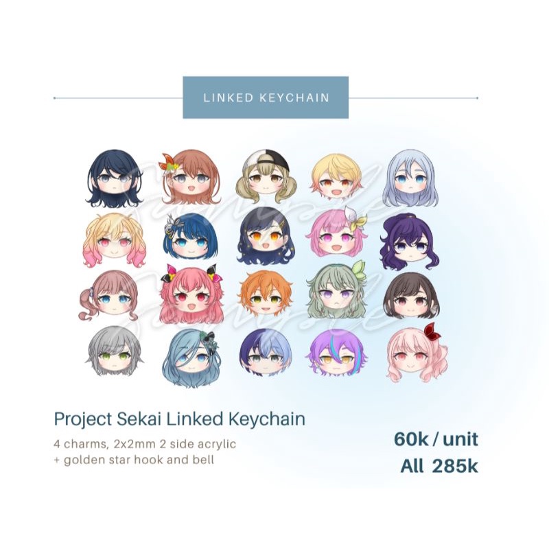 [Fanmerch] Project Sekai Linked Keychain