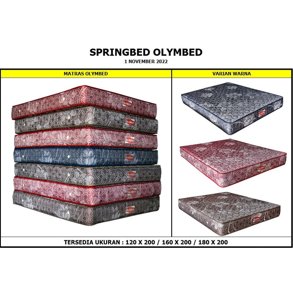Matras SpringBed Olymbed 160x200x24cm BigLand Napolly KURIR TOKO KHUSUS BOGOR