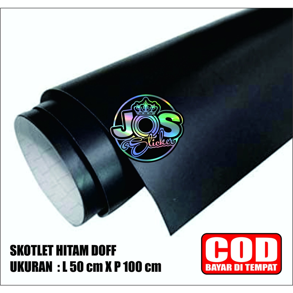 Skotlet STICKER HITAM doff Lebar 50 cm TERMURAH Skotlet motor/mobil