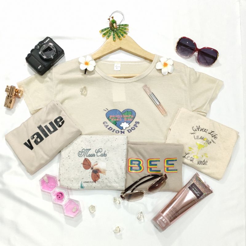 Kaos Baju Atasan Wanita Bahan Lembut Impor Murah 024