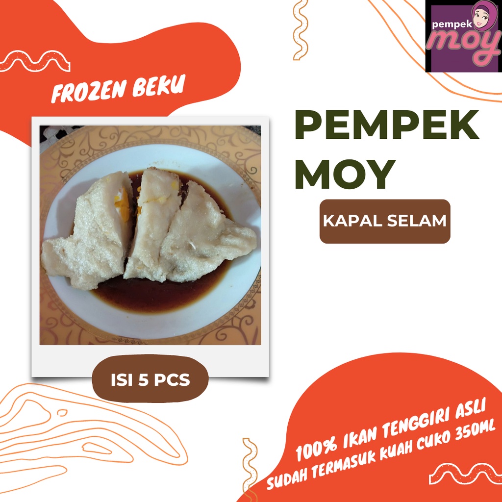 

Pempek Kapal Selam (Isi 5 pcs) - Pempek Moy 100% Ikan Tenggiri Asli