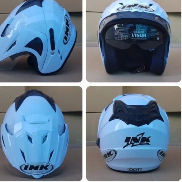 Helm INK TERBARU Dobel Visor type T1 PUTIH