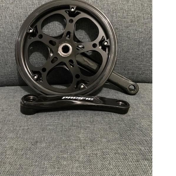 Crank sepeda single speed pacific 52T Hitam