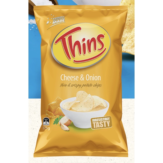 

THINS POTATO CHIPS 175 gram PRODUCT OF AUSTRALIA
