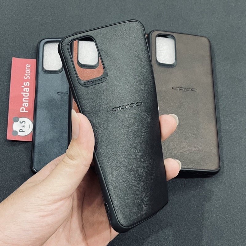 Leather Case Oppo A52 / A92 Softcase Kulit Elegan Casing Slim Fit