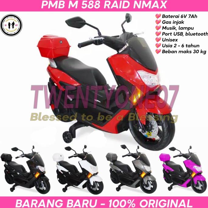 Mainan Anak / Motor Aki Anak PMB M588 Raid NMax Original Best Seller stock ada