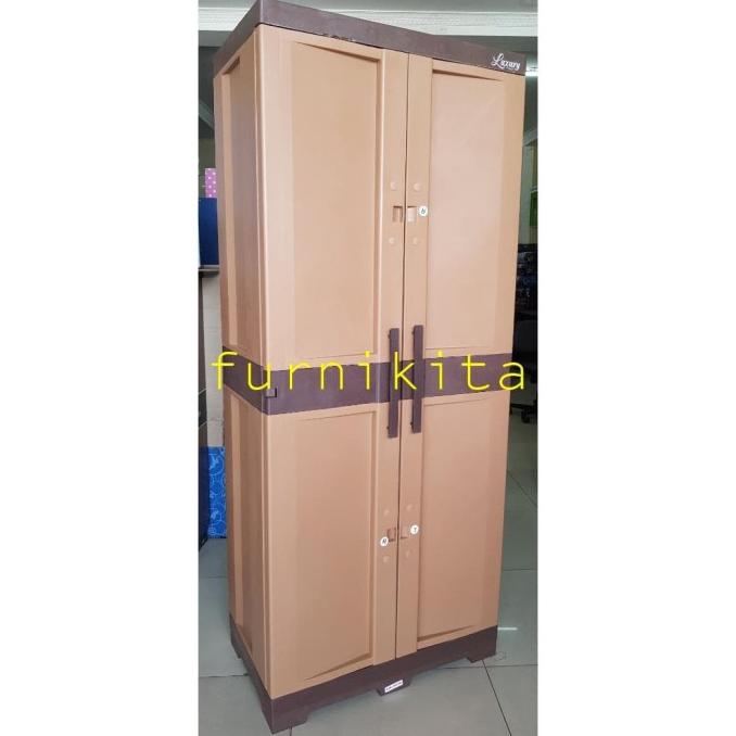 

LEMARI PAKAIAN PLASTIK LUXURY TABITHA FULL HAMBALAN - JUMBO stock ready