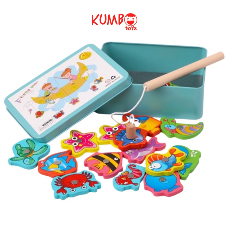 Mainan Edukasi Pancing Ikan Magnet Kotak Kaleng Fishing Toys