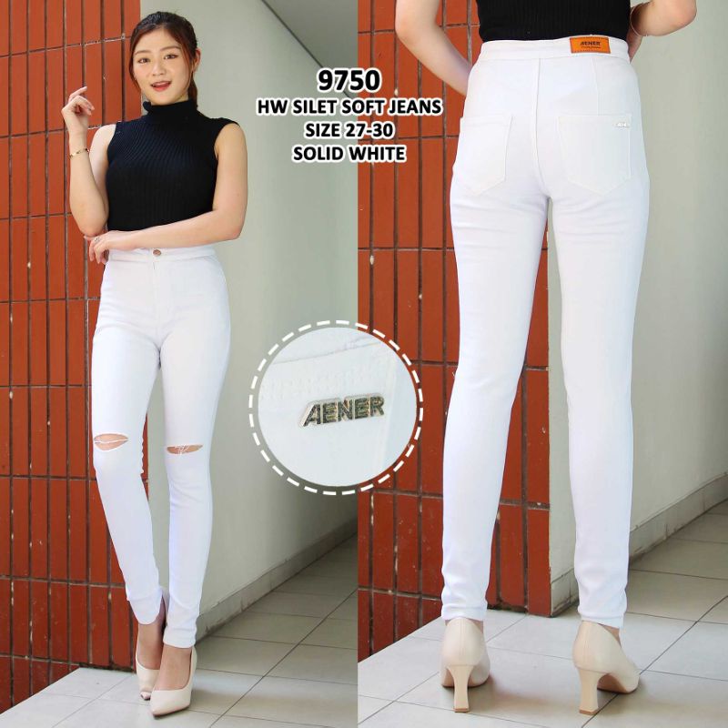 Khlove89 - Celana panjang Highwaist Ripped Sobek Silet / HW Jeans / High Waist Jeans Wanita Women