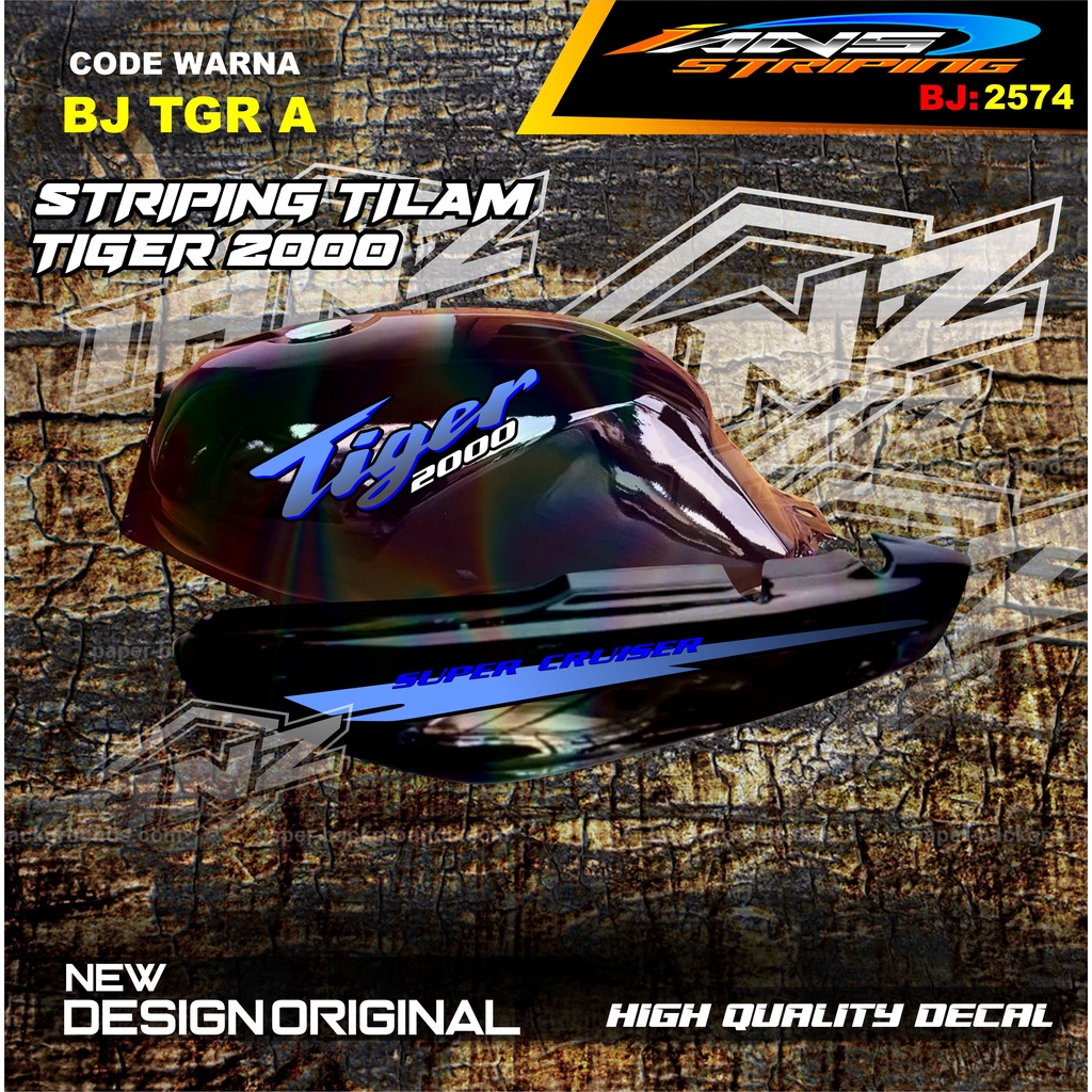 STICKER BODY MOTOR TIREV 2000  / STRIPING CUSTOM TIGER TERMURAH / STIKER MOTOR TIGER TERBARU