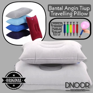 Bantal Angin Tiup Travel Pillow Portable Empuk Air Udara Ringan Camping Outdoor Pesawat Mobil