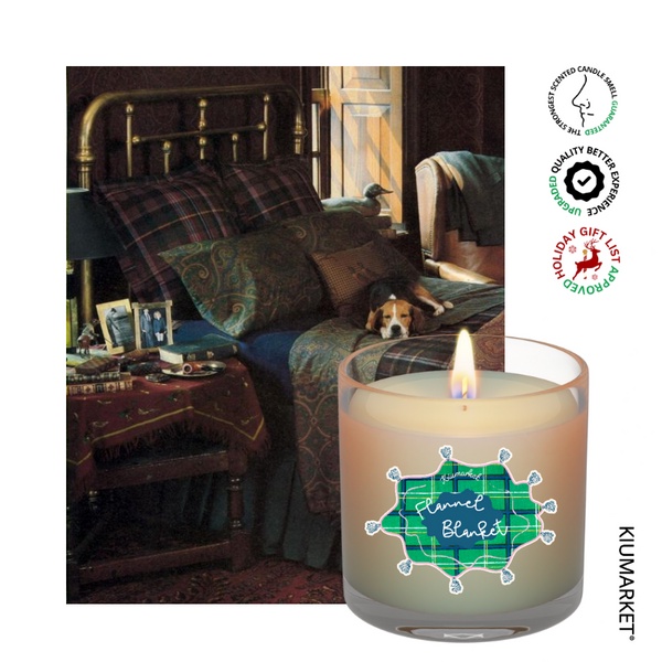 Kiumarket - Flannel Blanket Strong Scented Candle Lilin Aromatheraphy LORG (400gr)
