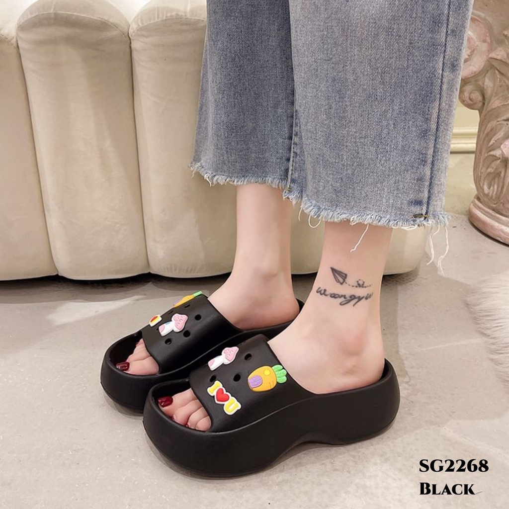 WYN SANDAL WEDGES MUSHROOM CARROT SG2268