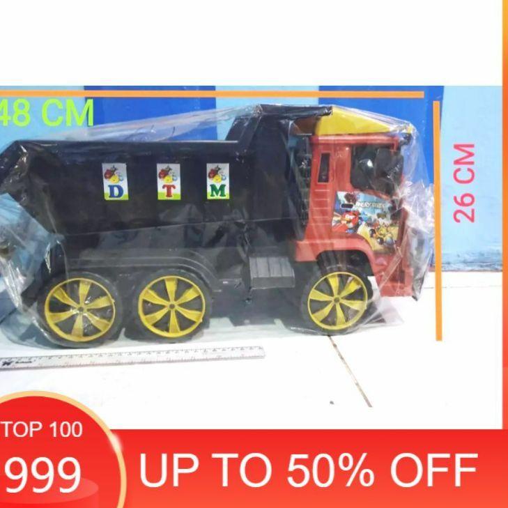 ➚➹✲ Mainan mobil truk pasir jumbo super besar dump truck panjang 48cm ada Diskon