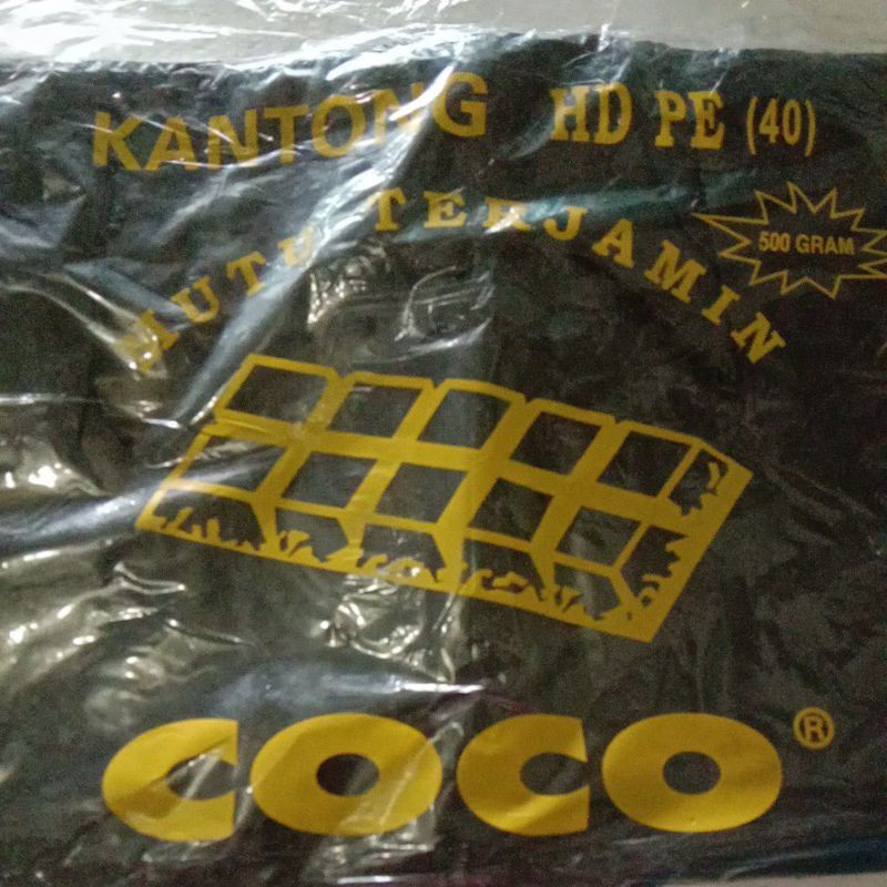 kantong kresek asoy uk 40 hitam super jumbo 500g