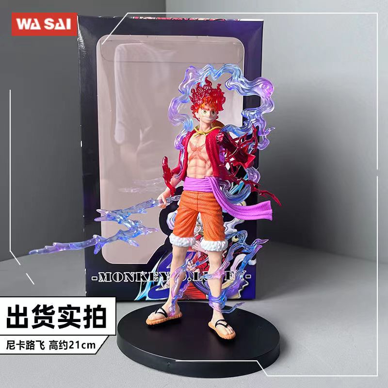 Mainan Action Figure Model Anime One Piece Luffy GEAR 5 Nika Sun God Ukuran 21CM Untuk Koleksi Anak