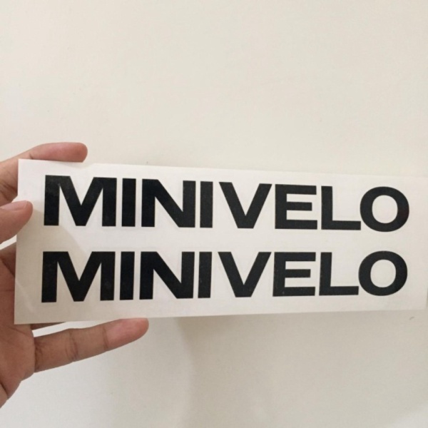 CUTTING STICKER FRAME SEPEDA MINIVELO - Hitam Limited